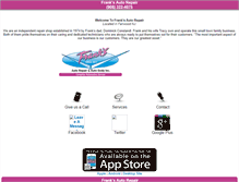 Tablet Screenshot of franksautorepair.net